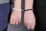 Heart Attracting Magnet ID Tag Couple Bracelets