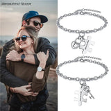 Customizable Name Puzzle Bracelet for Couples