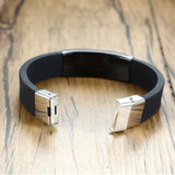Men's Customizable Medical Alert Bracelet - 5 Line Stainless Steel ID