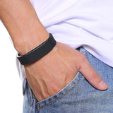 Men's Customizable Medical Alert Bracelet - 5 Line Stainless Steel ID