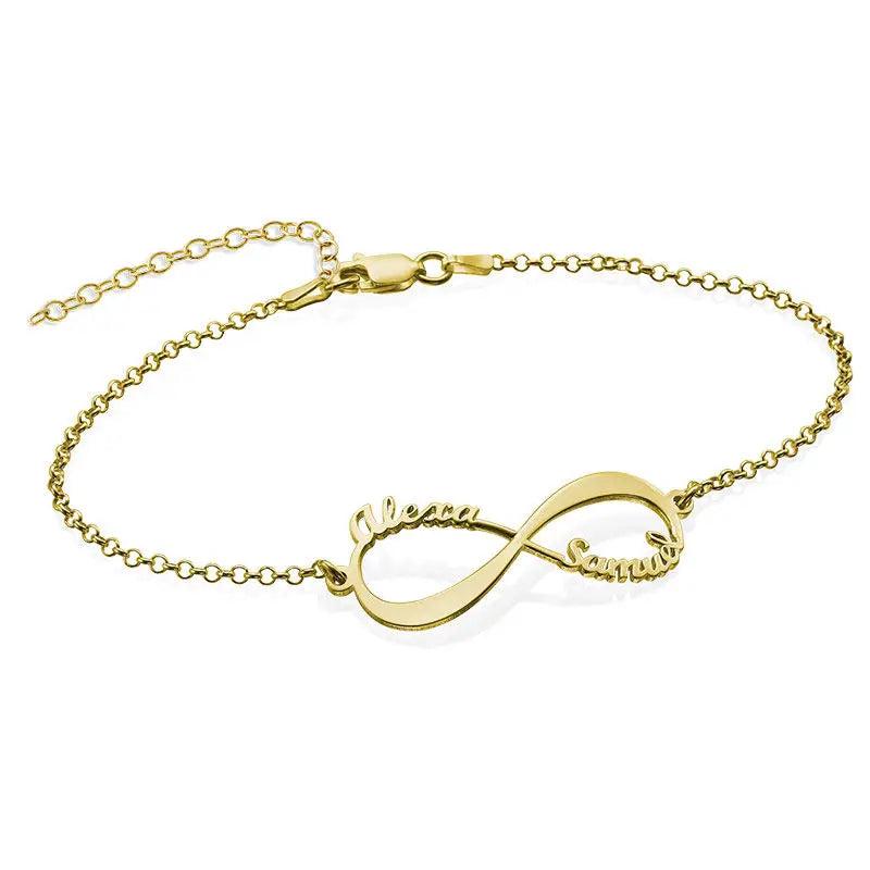 Personalized Name Infinity Bracelet Stainless Steel