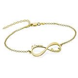 Personalized Name Infinity Bracelet Stainless Steel