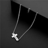 Custom Engraved Name Bracelet Cross Stainless Steel Unisex Gift