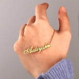 Personalized Name Bracelet Solid Stainless Steel Silver Women