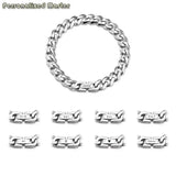Custom Stainless Steel Cuban Link Chain Bracelet Engraved Name Bangle