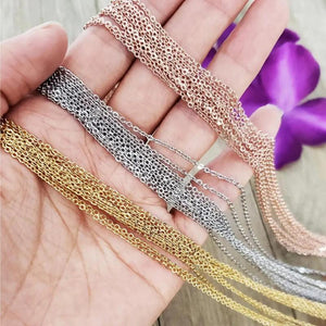 304L Stainless Steel Chains for Women Girl Gift 10pcs/lot
