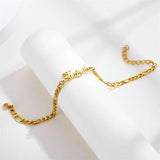 Personalized Stainless Steel Name Bracelet Heart Cuban Chain Adjustable