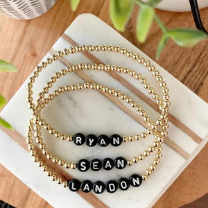 Gold Color Couple Letter Bracelets for Women and Men