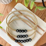 Gold Color Couple Letter Bracelets for Women and Men
