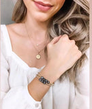 Gold Color Couple Letter Bracelets for Women and Men