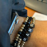 Gold Color Couple Letter Bracelets for Women and Men