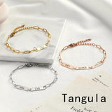 Tangula Personalized Stainless Steel Bracelet with Names - Wedding Jewelry