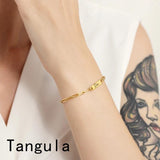 Tangula Personalized Stainless Steel Bracelet with Names - Wedding Jewelry