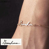 Personalized Handwriting Bracelet Custom Signature Memorial Keepsake Gift