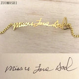 Personalized Handwriting Bracelet Custom Signature Memorial Keepsake Gift