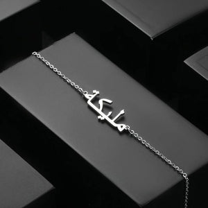 LUTAKU Personalized Name Bracelet Stainless Steel Bangle