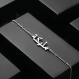 LUTAKU Personalized Name Bracelet Stainless Steel Bangle