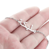 LUTAKU Personalized Name Bracelet Stainless Steel Bangle