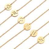 Zodiac Signs Stainless Steel Bracelet - Constellations Birthday Jewelry