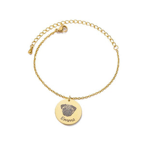 Pet Portrait Name Bracelet for Women
