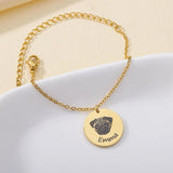 Pet Portrait Name Bracelet for Women