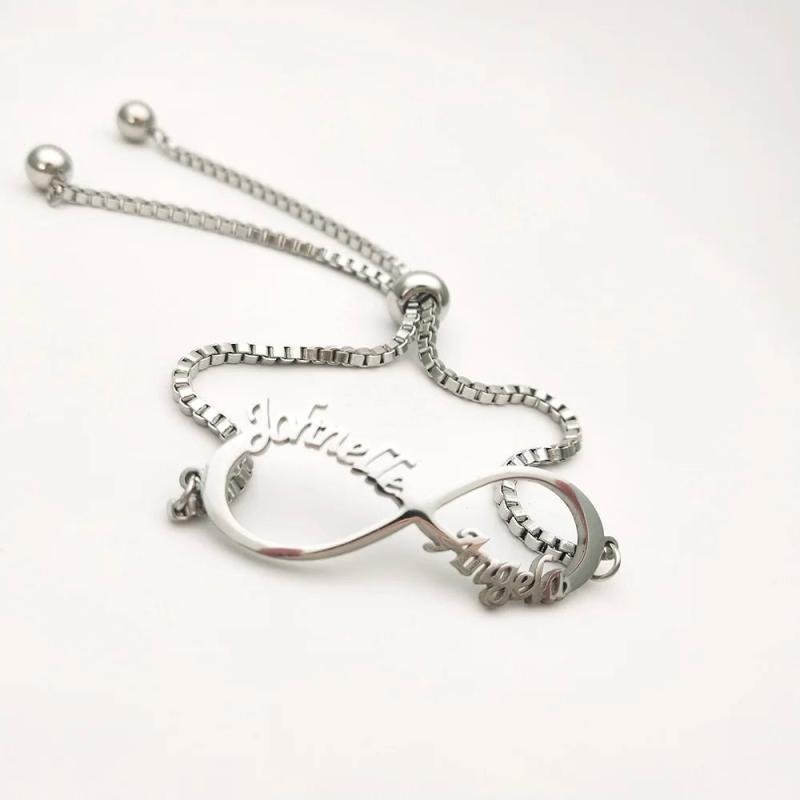 Personalized Infinite Symbol Bracelet Stainless Steel Chain