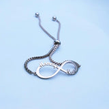 Personalized Infinite Symbol Bracelet Stainless Steel Chain