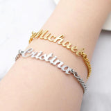 Name Bracelet Women Personalized Initials Wedding Jewelry Gift