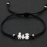 Red Thread Rope Bracelets Stainless Steel Women Jewelry