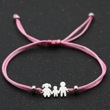 Red Thread Rope Bracelets Stainless Steel Women Jewelry