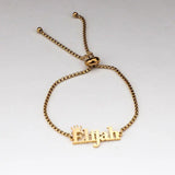 Adjustable Name Letter Bracelet DIY Slide With Drill Bracelet