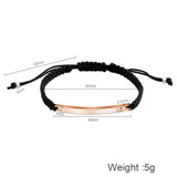 PolishedPlus Name Bracelet Rope Braided Bangle Stainless Steel Couples