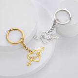 Lemegeton Name Keychain Heart Keychain for Women Stainless Steel Key Ring