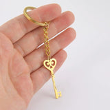 Lemegeton Name Keychain Heart Keychain for Women Stainless Steel Key Ring