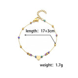 Personalized Stainless Steel Bracelet Engraved Charm Heart Beads for Women
