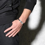 Personalized Woven Leather Name Bracelet Women's Bangle Stainless Steel
