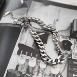 Engraving Name Letters Bracelets Stainless Steel Cuban Chain Couple Jewelry