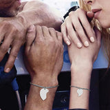 Engraved Coordinate Magnetic Bracelets for Couples