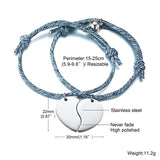 Engraved Coordinate Magnetic Bracelets for Couples