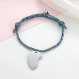 Engraved Coordinate Magnetic Bracelets for Couples
