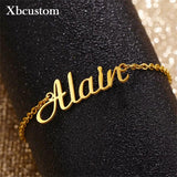 Stainless Steel Nameplate Name Bracelet for Women