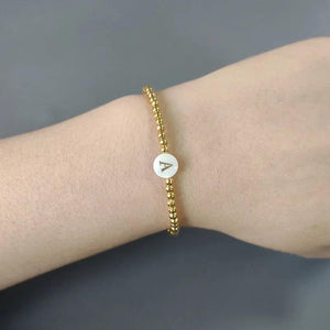 Beaded Shell Letter Bracelet for Boys