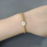 Beaded Shell Letter Bracelet for Boys