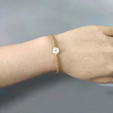 Beaded Shell Letter Bracelet for Boys