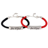 Customized Red Rope Bracelet Silver Bangles Unisex Charms Chain