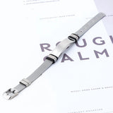 Men's Engraved Stainless Steel Name Date Bracelet