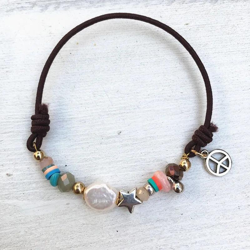 Dongmu Bohemian Beaded Bracelet with Tassel