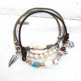 Dongmu Bohemian Beaded Bracelet with Tassel