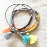 Dongmu Bohemian Beaded Bracelet with Tassel