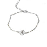 Clover Name Bracelet Personalized Nameplate Pendant Stainless Steel